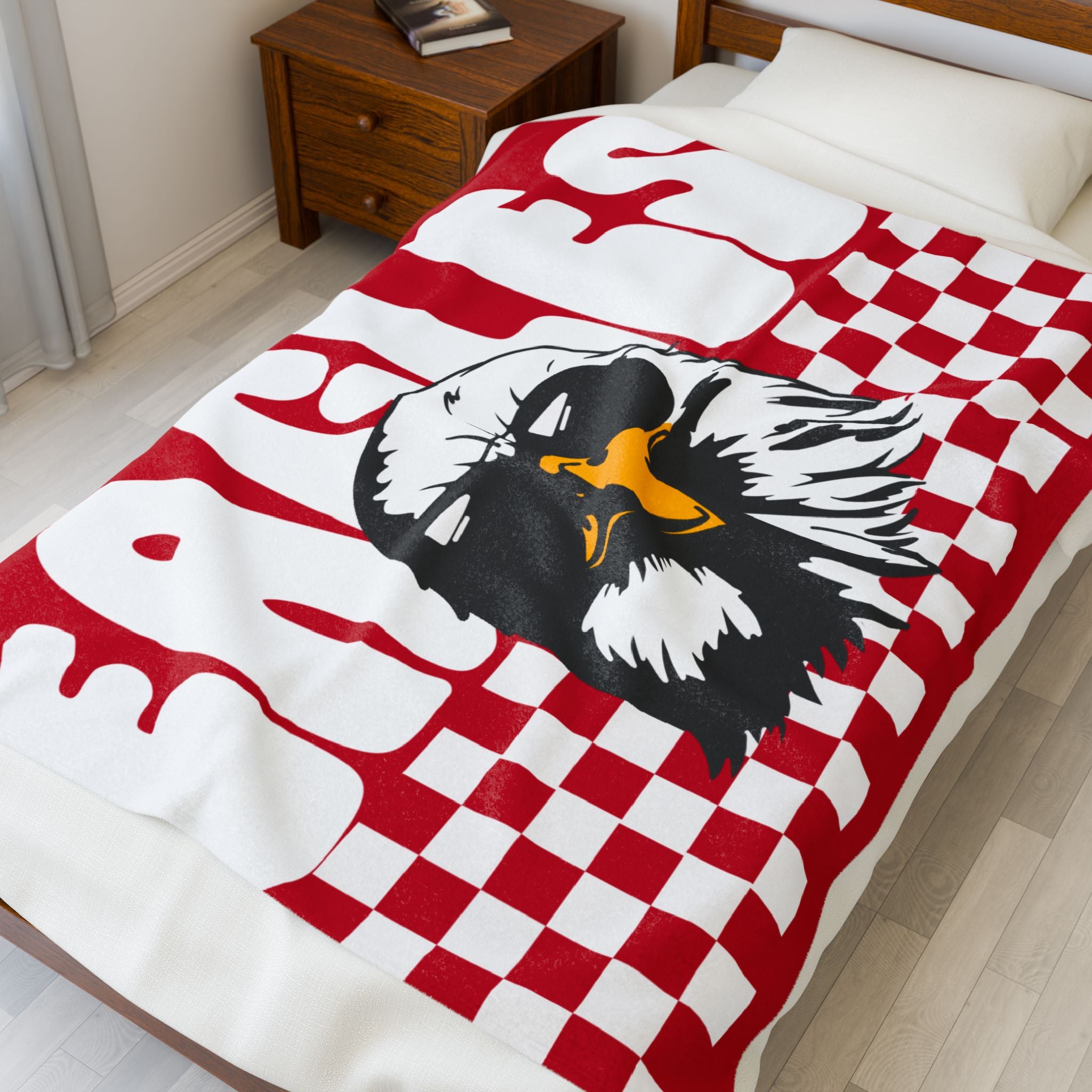 Cozy Eagles Velveteen Plush Blanket