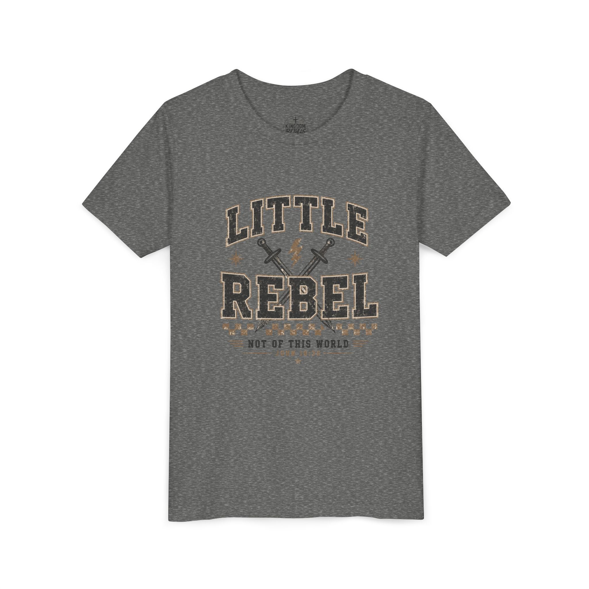 Youth Tee — "Little Rebel" Graphic Shirt (Kids' Casual Vintage Western Style)