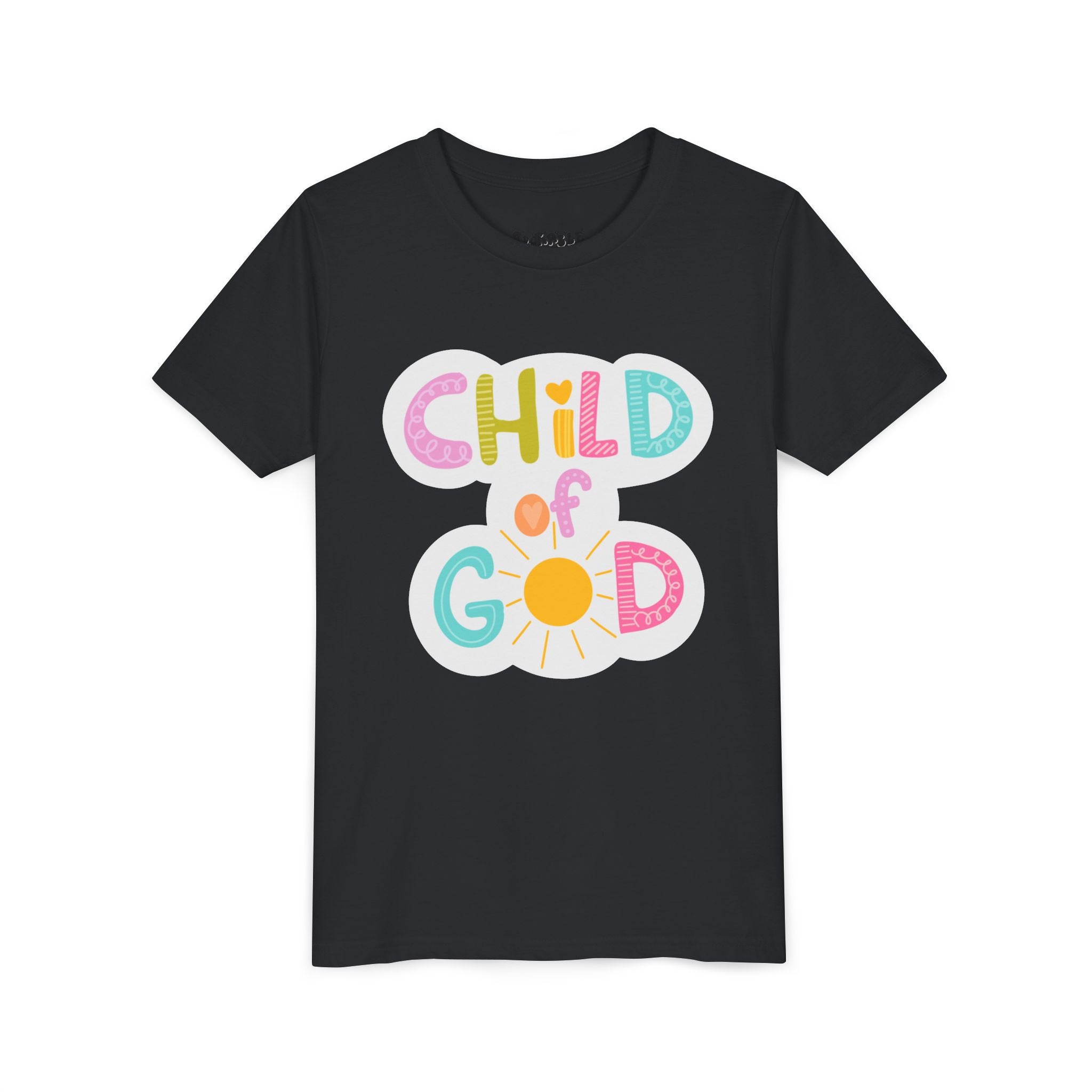 Bright and Cheerful Youth Tee - 'Child of God' Design, Kids Shirt, Christian Apparel, Faith-Based Gift, Summer Wear