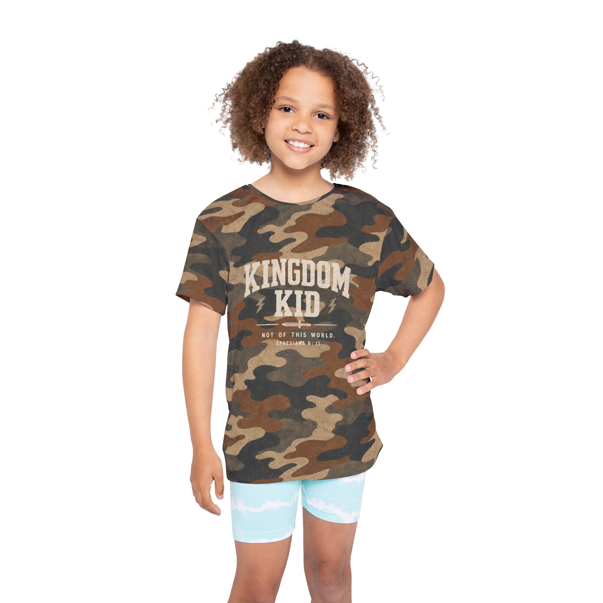 Kids Camo Sports Jersey - All-Over Print Comfortable Athletic Tee