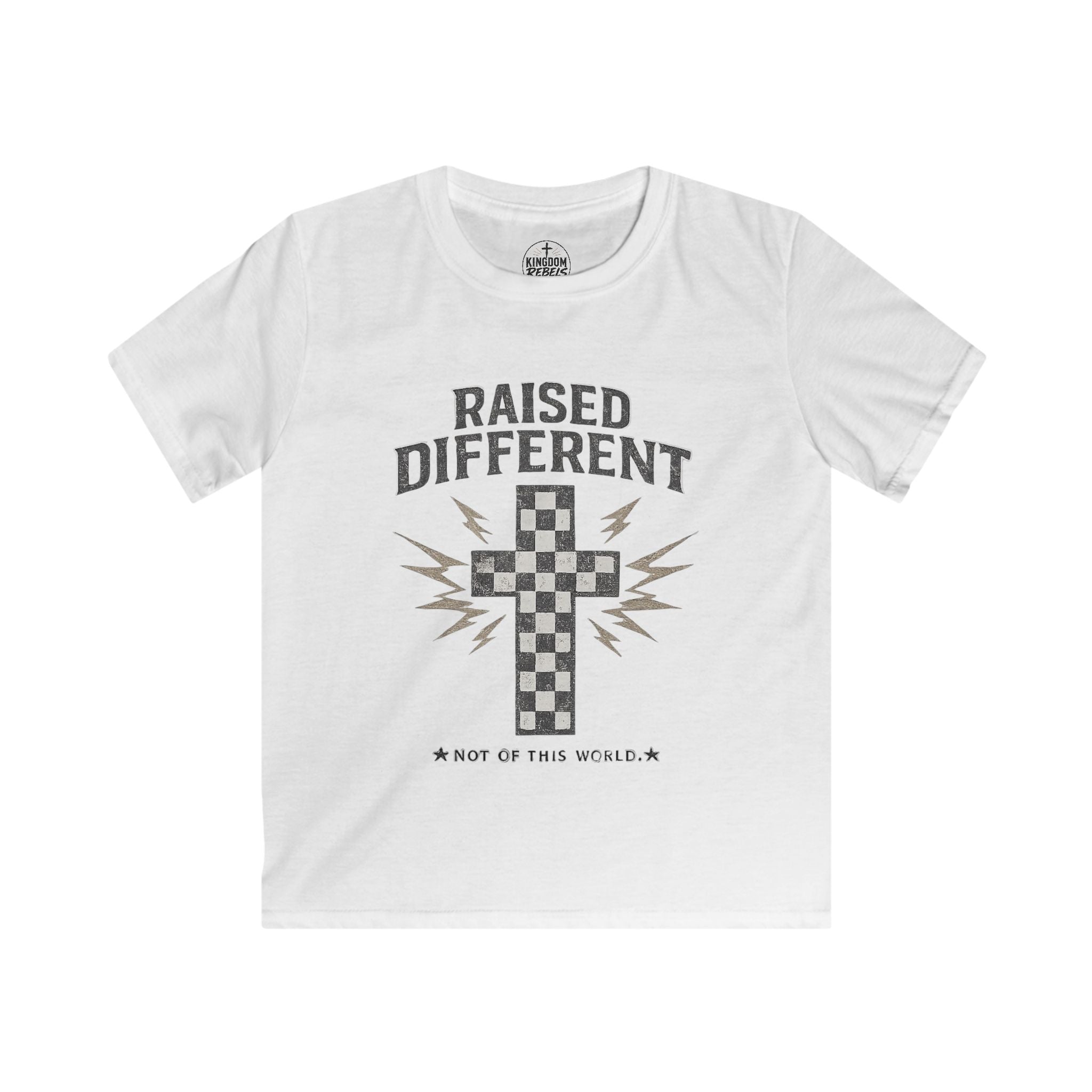 "Raised Different" Checker Cross Graphic