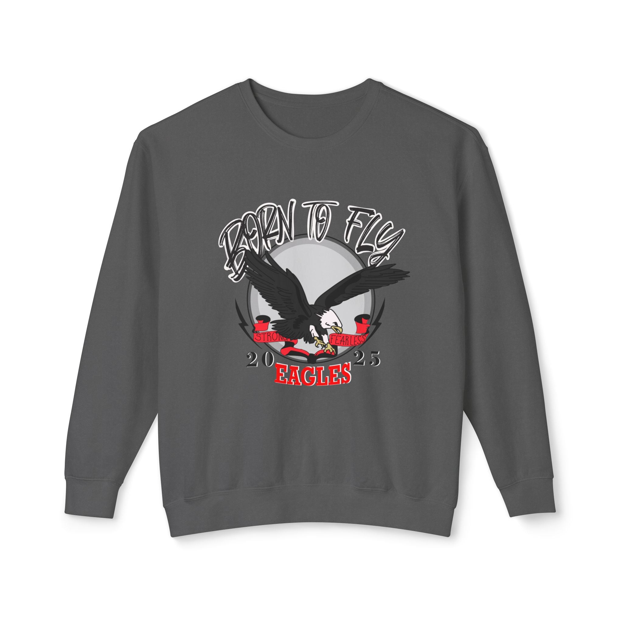 Eagle Graphic Crewneck Sweatshirt - Born to Fly