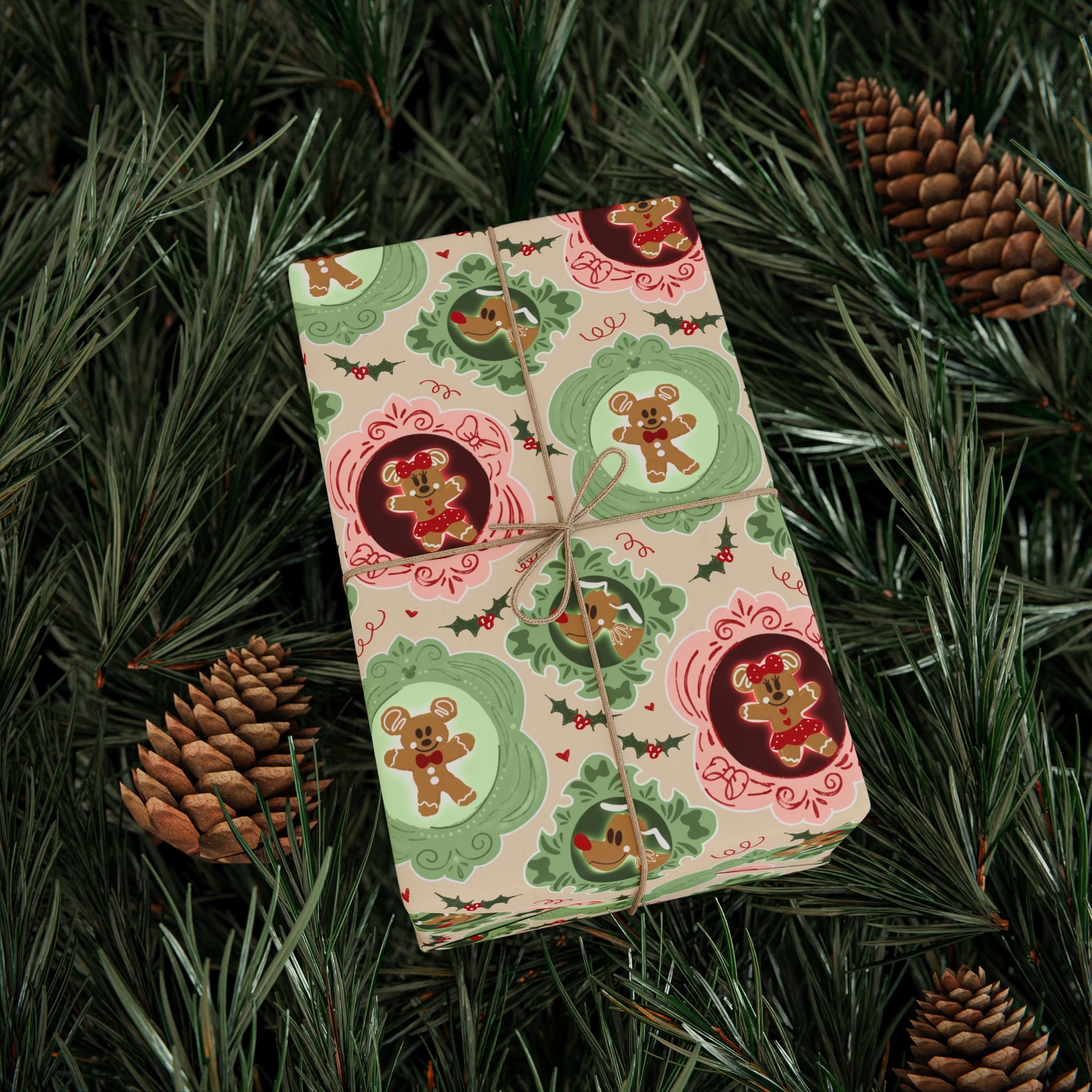 Gingerbread Friends Wrapping Paper Roll