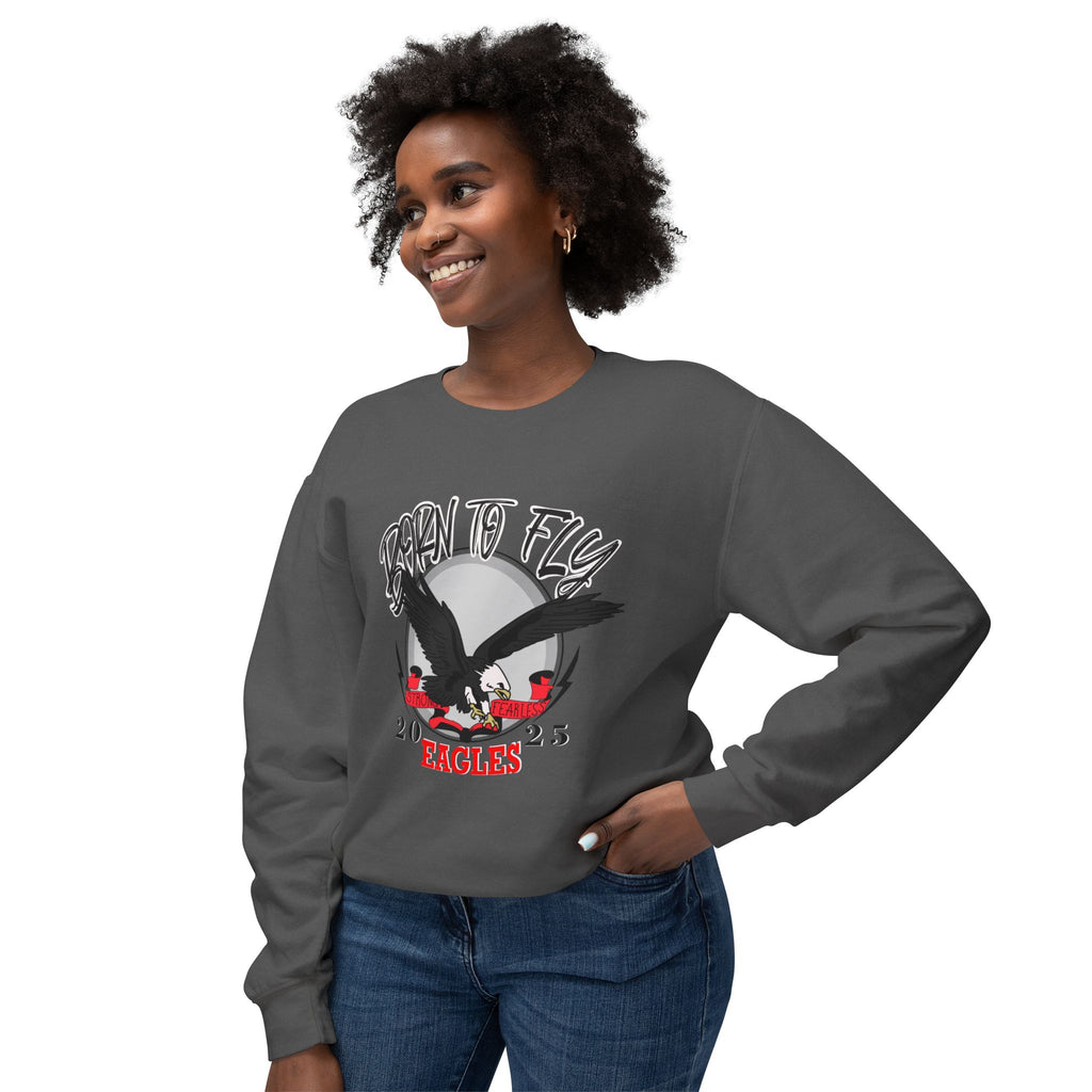 Eagle Graphic Crewneck Sweatshirt - Born to Fly
