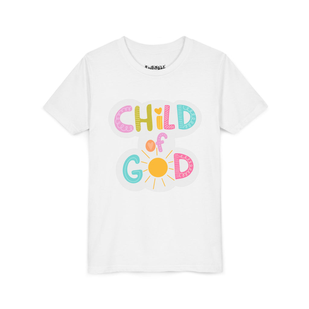 Bright and Cheerful Youth Tee - 'Child of God' Design, Kids Shirt, Christian Apparel, Faith-Based Gift, Summer Wear