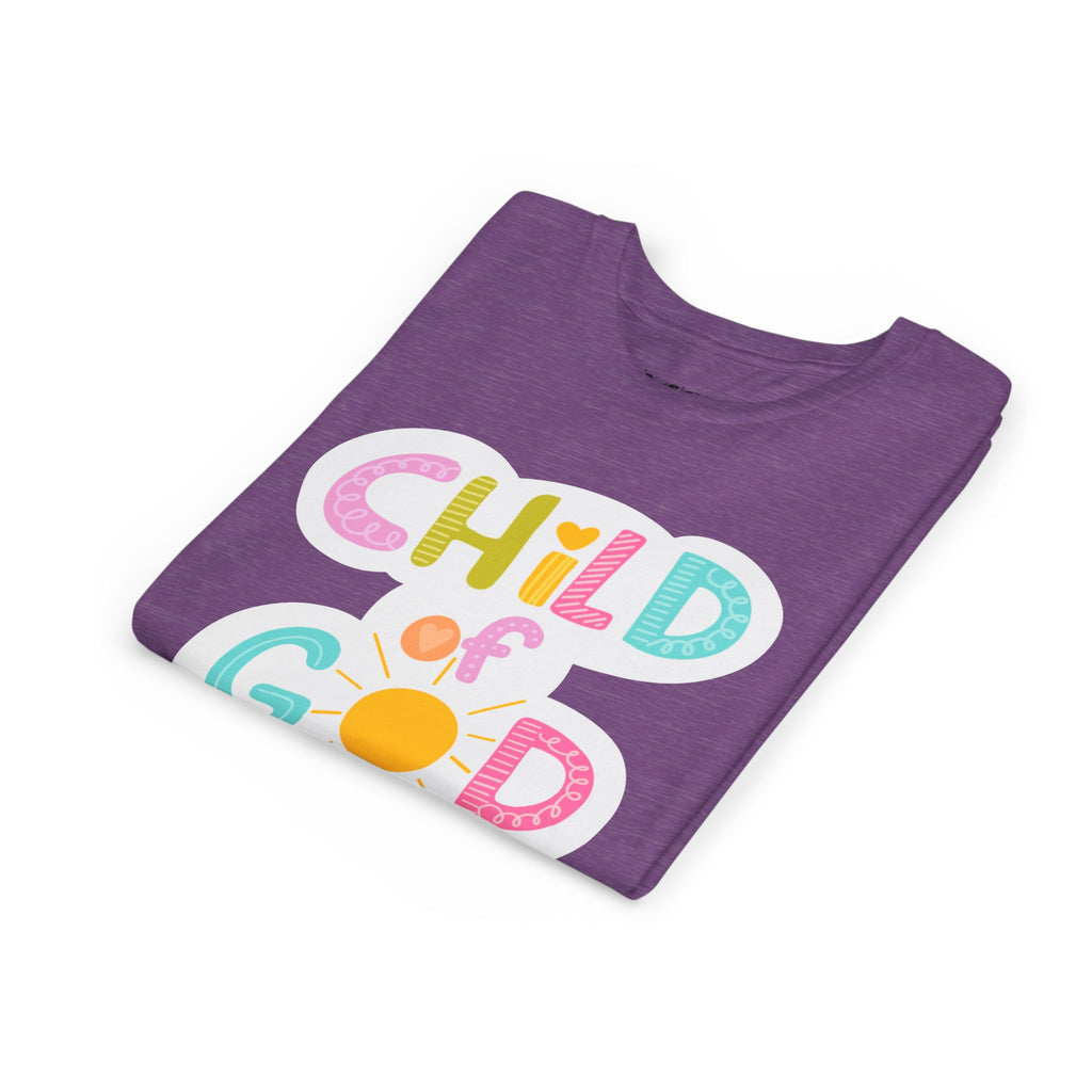 Bright and Cheerful Youth Tee - 'Child of God' Design, Kids Shirt, Christian Apparel, Faith-Based Gift, Summer Wear