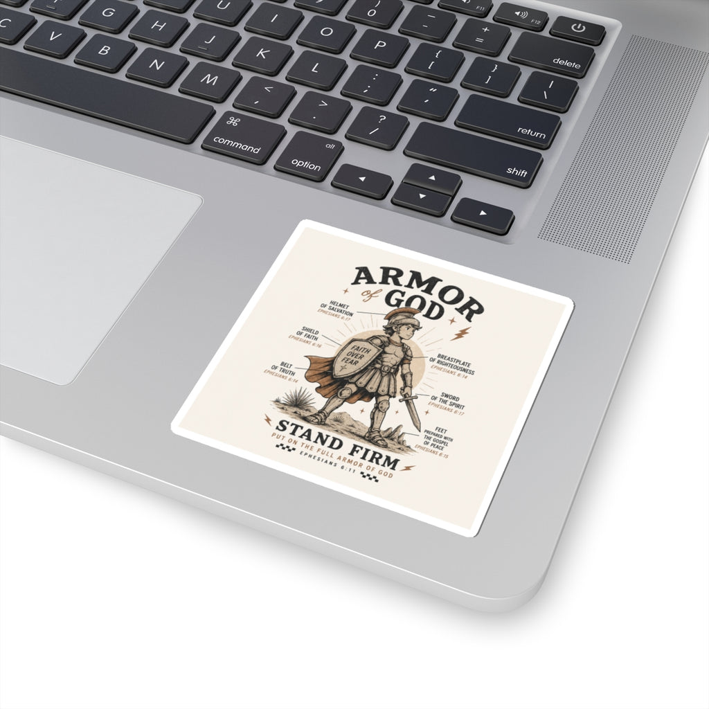 Armor of God Sticker — "Stand Firm" Inspirational Christian Kiss-Cut Sticker