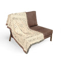 Vintage Paisley Woven Throw Blanket — Reversible Boho Fringe Accent