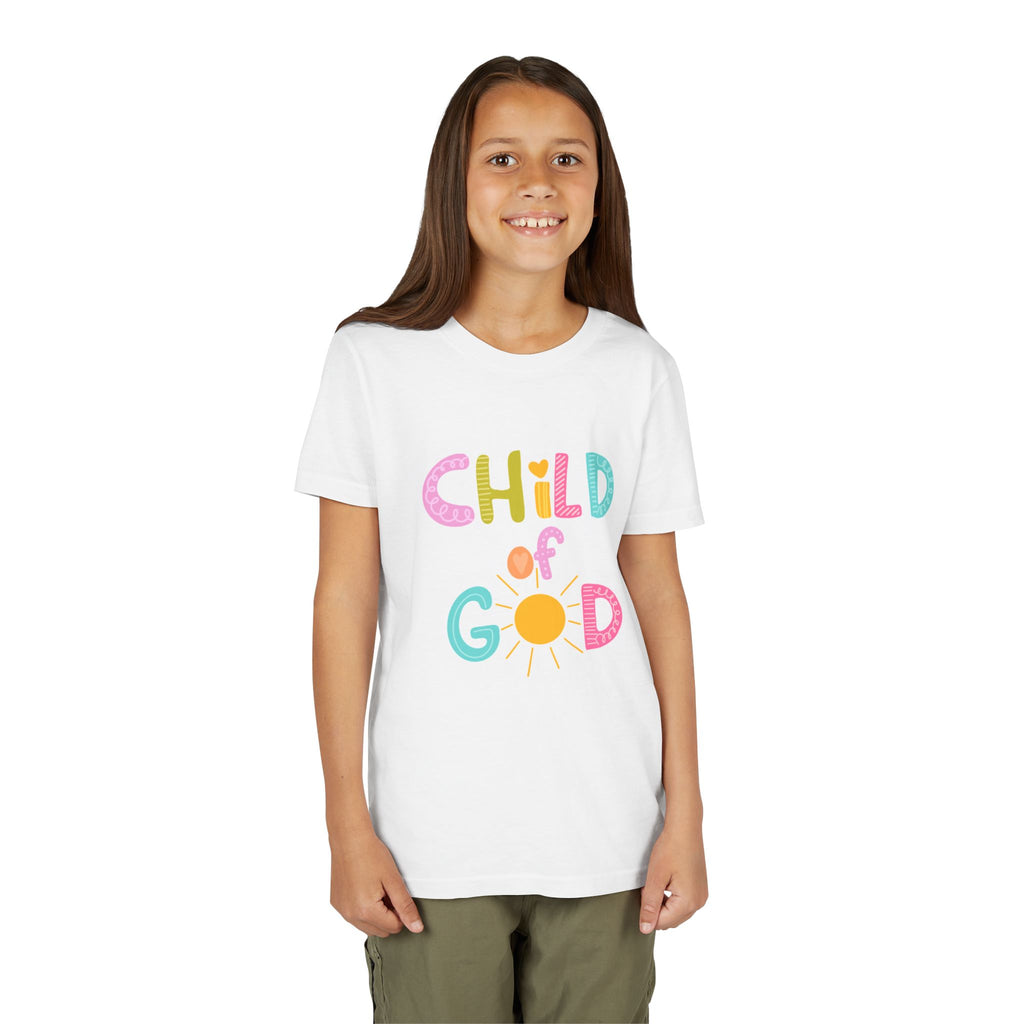 Bright and Cheerful Youth Tee - 'Child of God' Design, Kids Shirt, Christian Apparel, Faith-Based Gift, Summer Wear