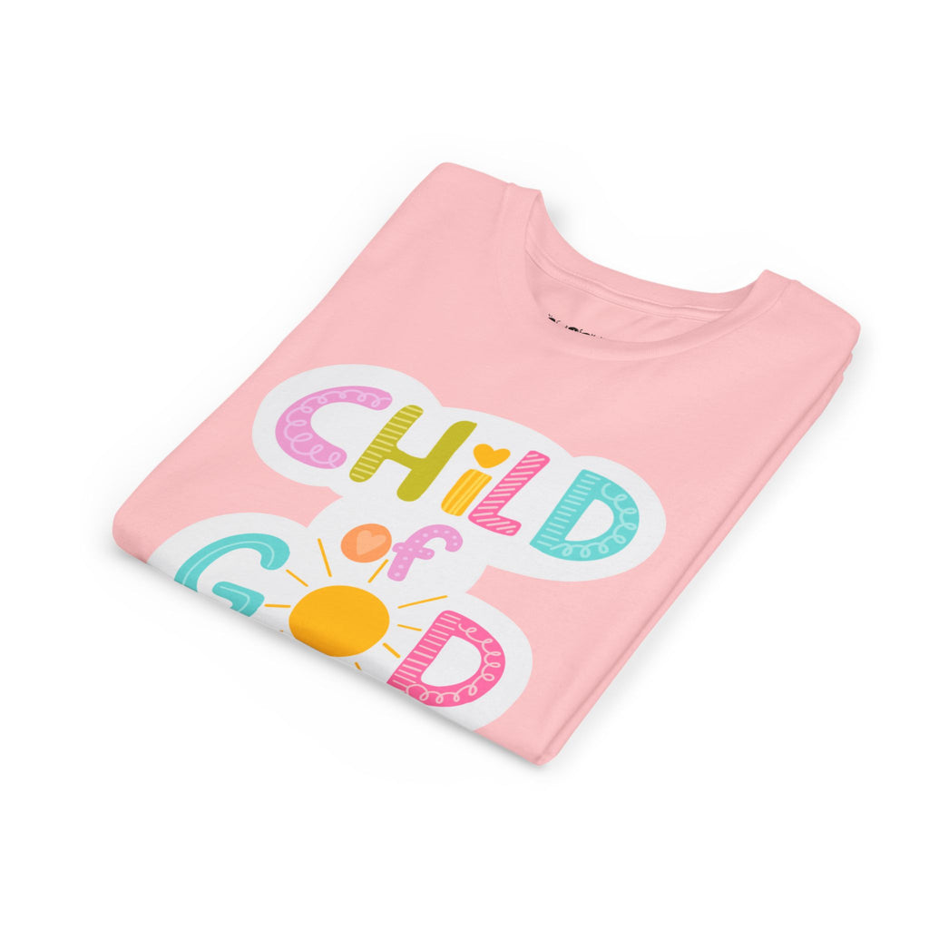 Bright and Cheerful Youth Tee - 'Child of God' Design, Kids Shirt, Christian Apparel, Faith-Based Gift, Summer Wear