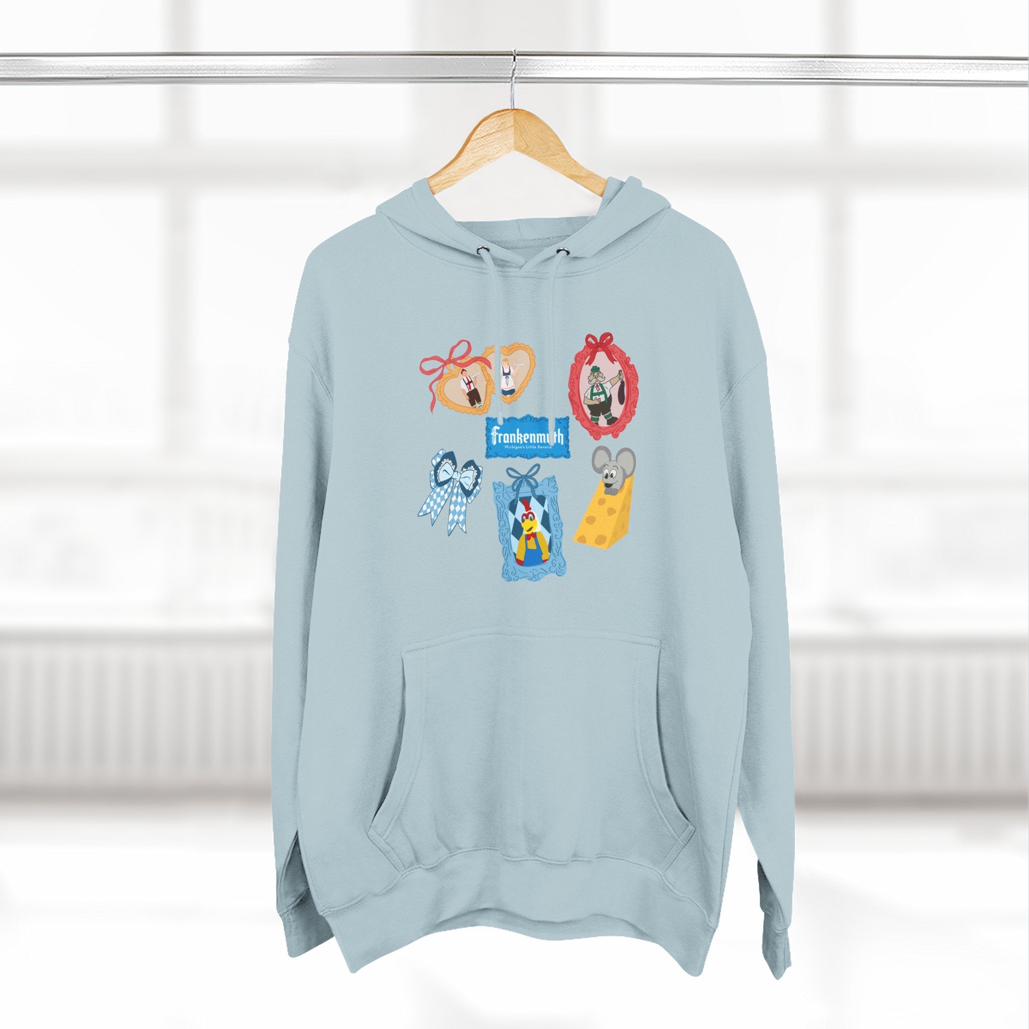 Cute Three-Panel Fleece Hoodie for Cozy Days