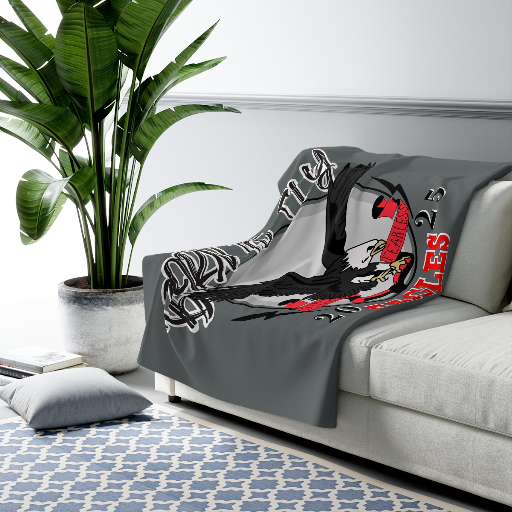 Eagle Spirit Sherpa Fleece Blanket