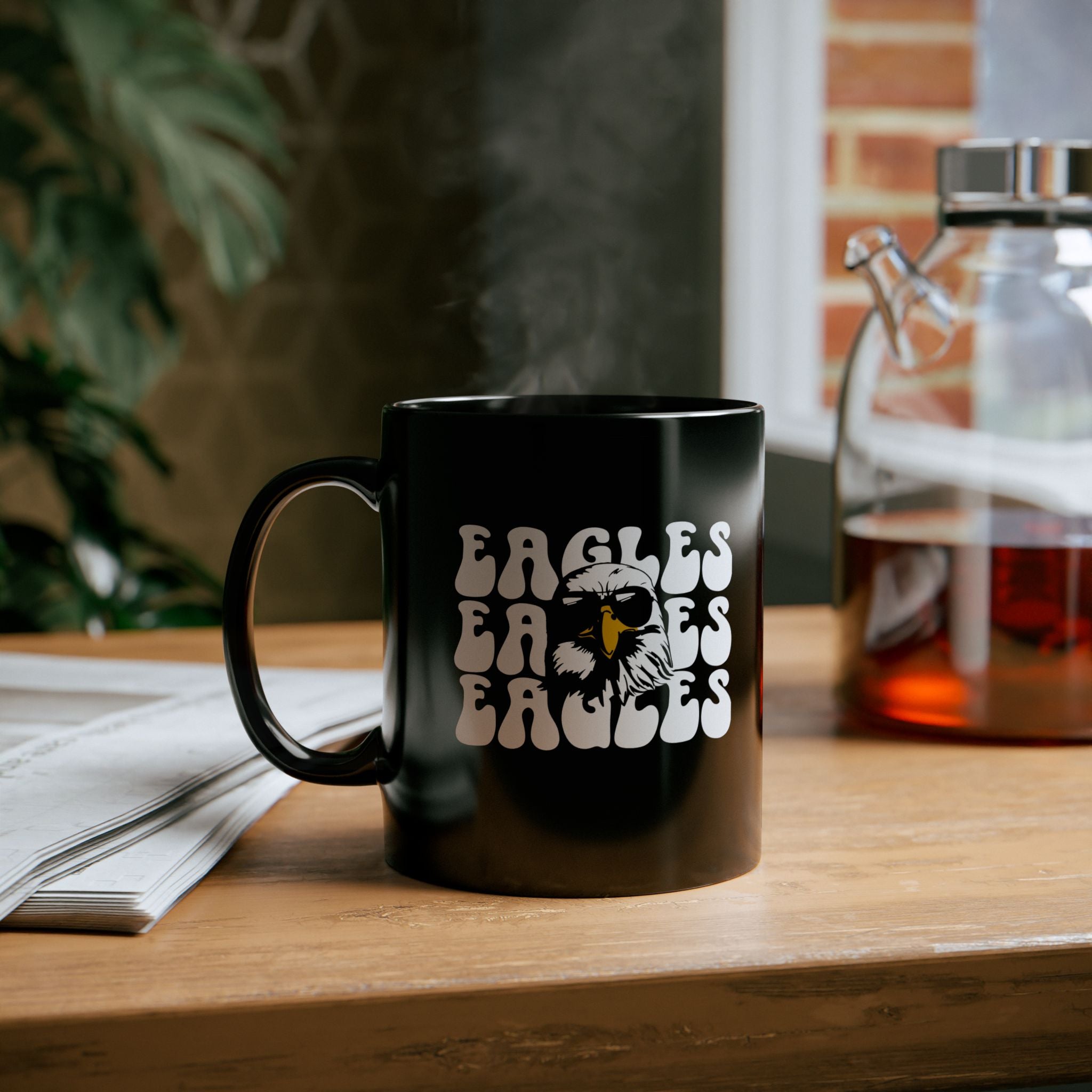Eagles-Themed Black Mug
