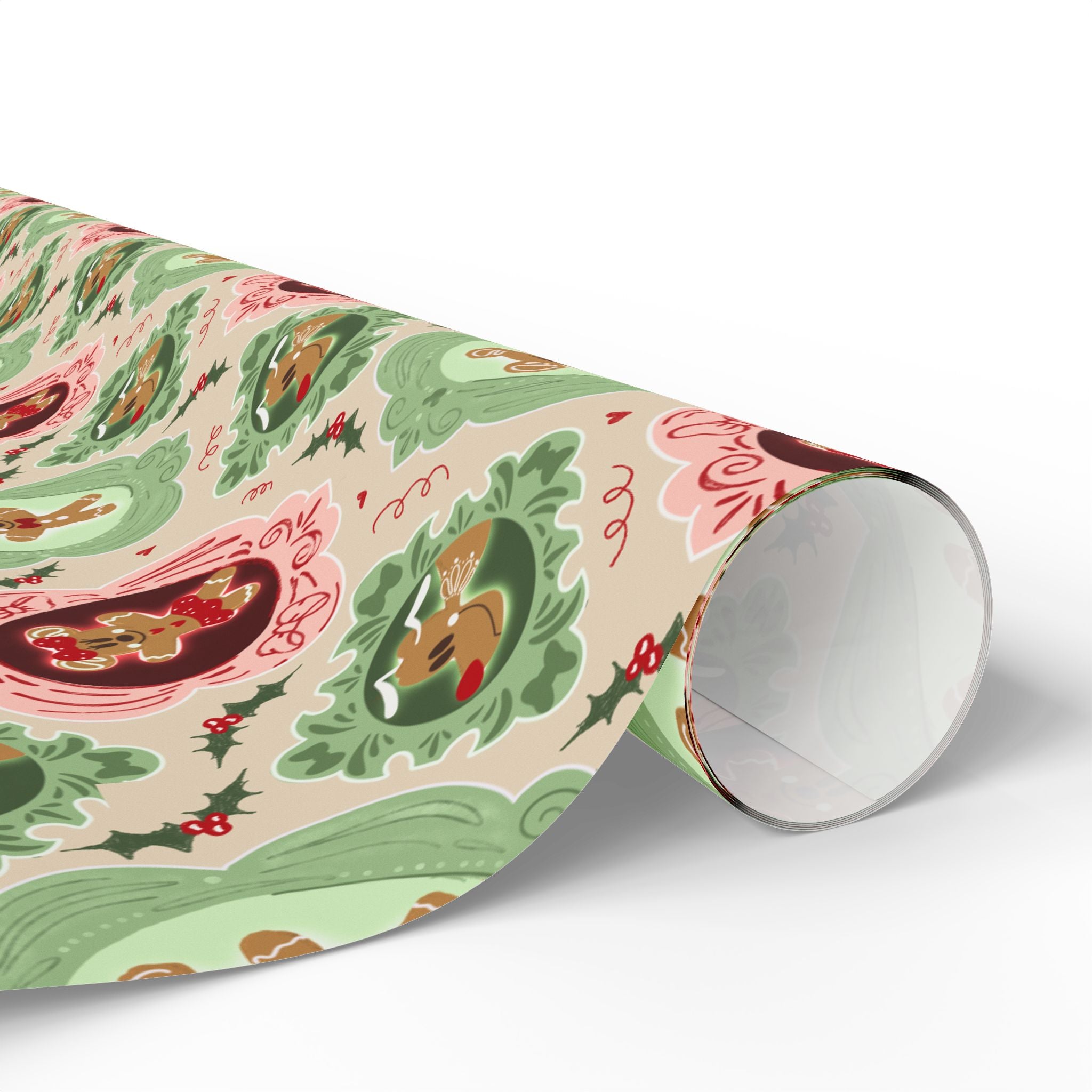 Gingerbread Friends Wrapping Paper Roll