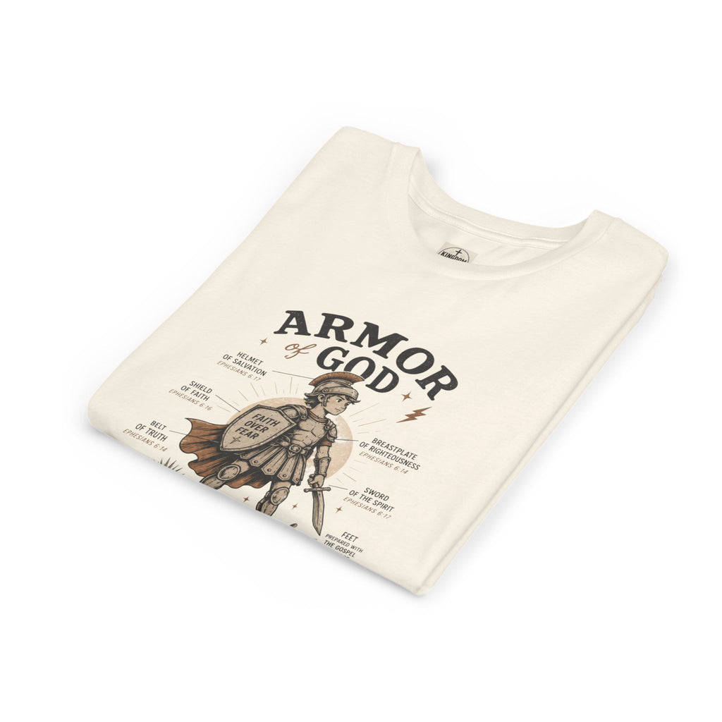 Youth Tee — "Armor of God, Stand Firm" Christian Graphic T-Shirt
