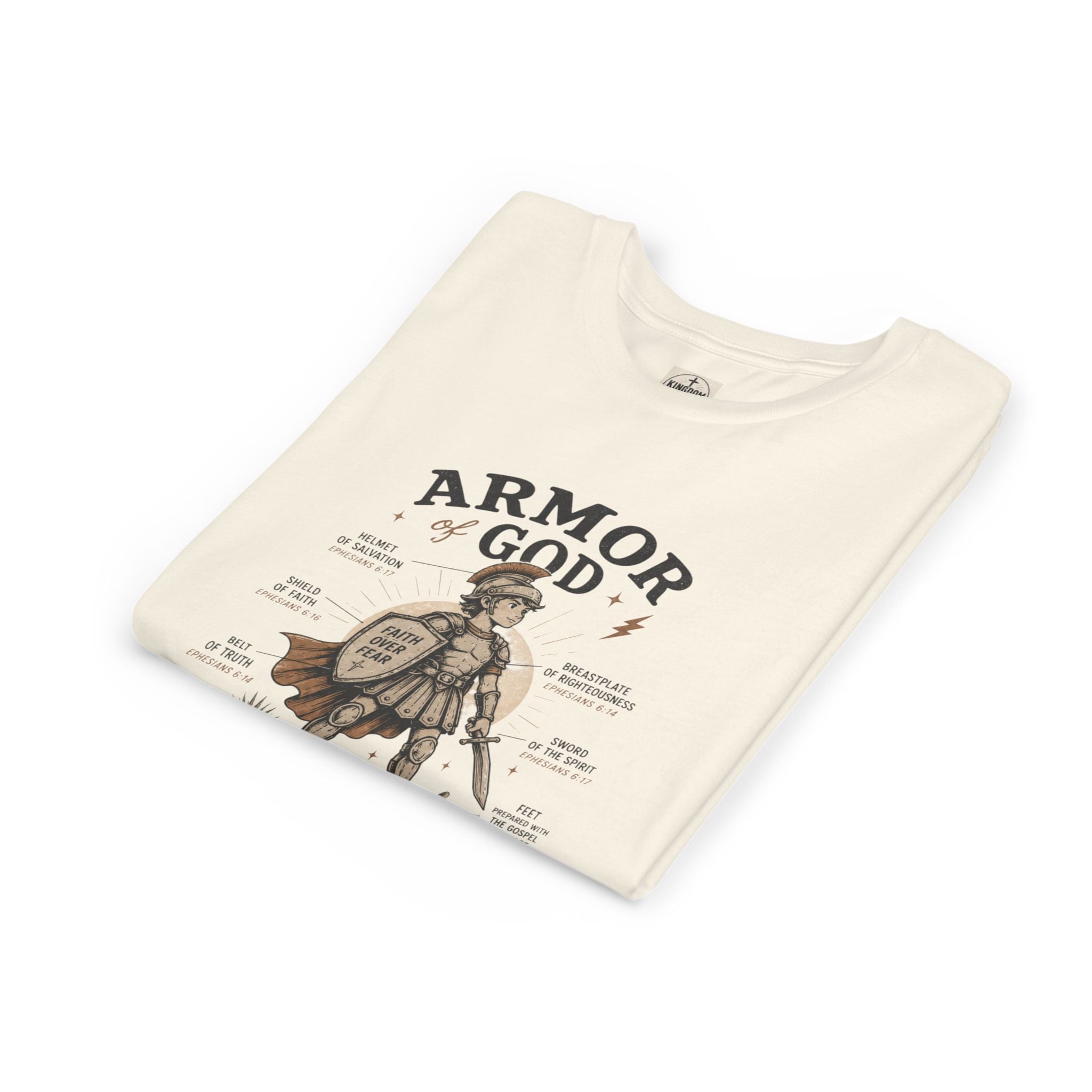 Youth Tee — "Armor of God, Stand Firm" Christian Graphic T-Shirt