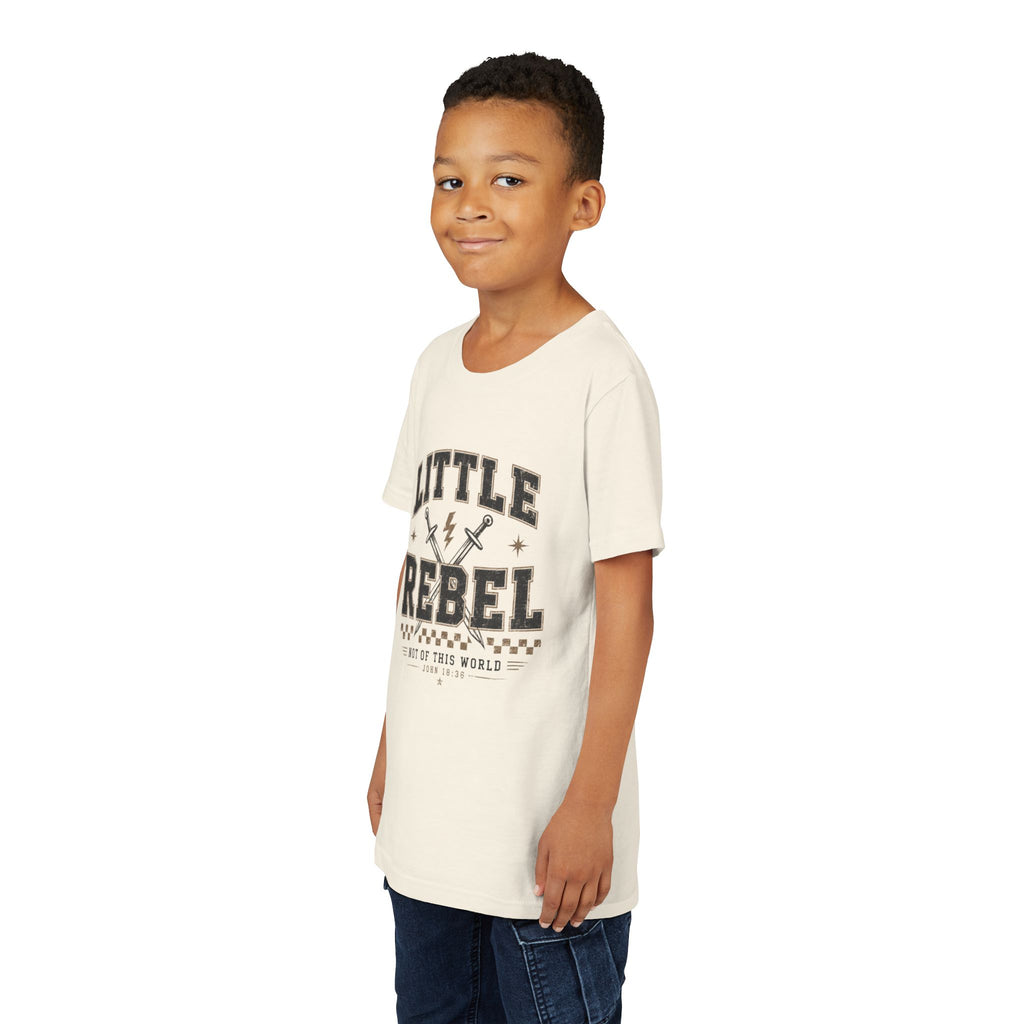Youth Tee — "Little Rebel" Graphic Shirt (Kids' Casual Vintage Western Style)