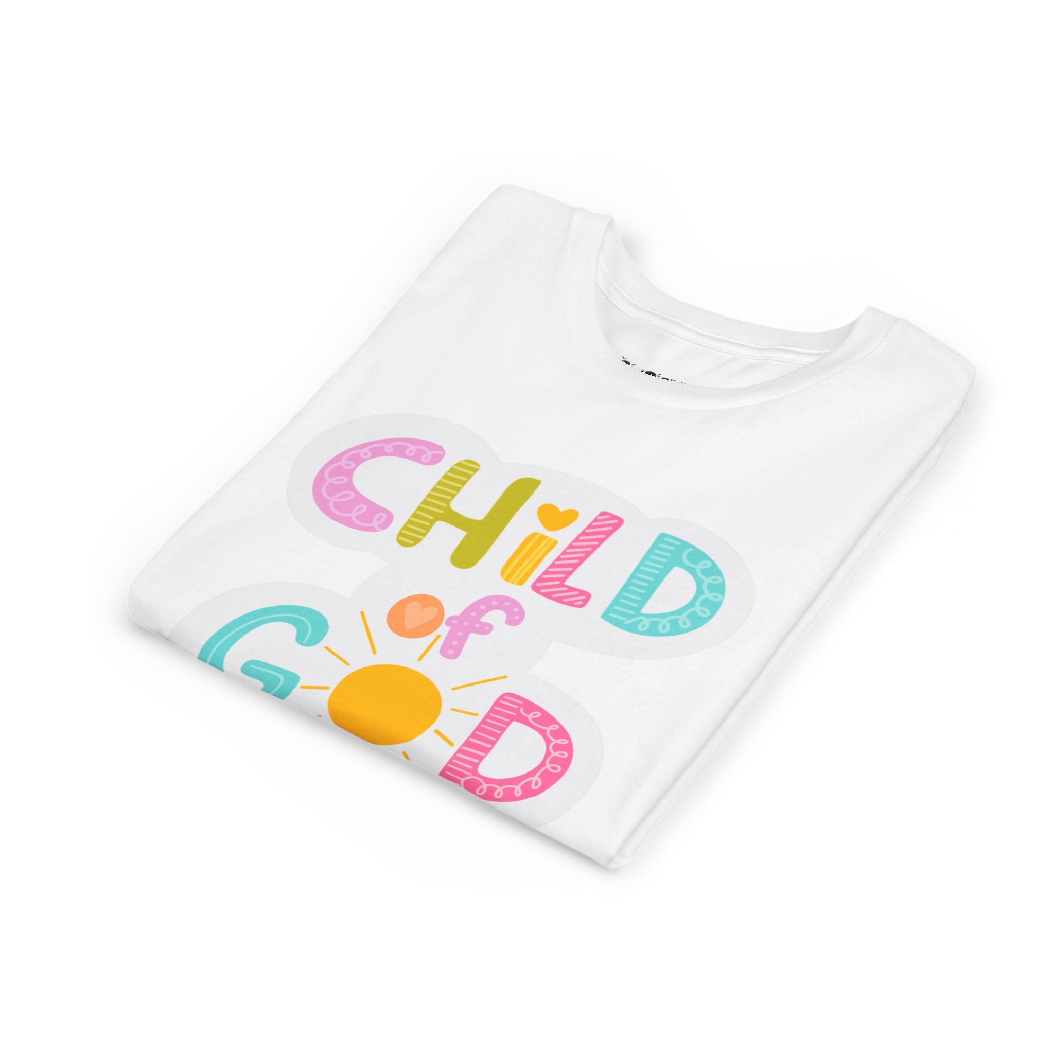 Bright and Cheerful Youth Tee - 'Child of God' Design, Kids Shirt, Christian Apparel, Faith-Based Gift, Summer Wear