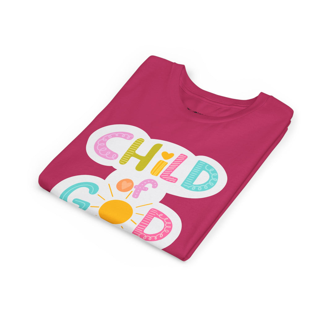 Bright and Cheerful Youth Tee - 'Child of God' Design, Kids Shirt, Christian Apparel, Faith-Based Gift, Summer Wear