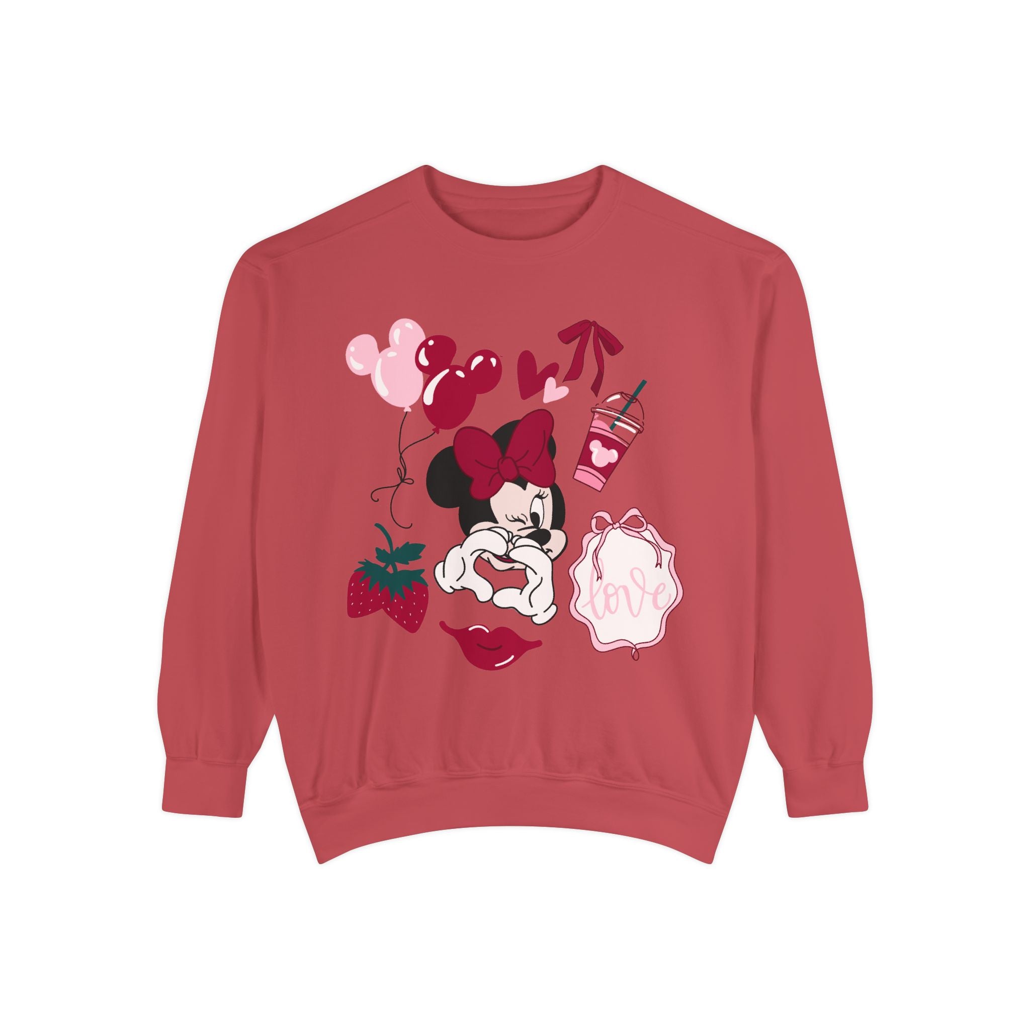 Minnie Mouse Strawberry Sweet Love Collage Sweatshirt
