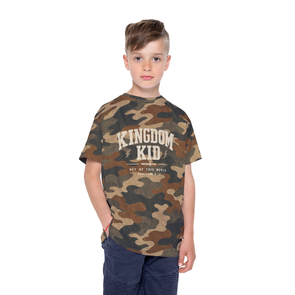 Kids Camo Sports Jersey - All-Over Print Comfortable Athletic Tee