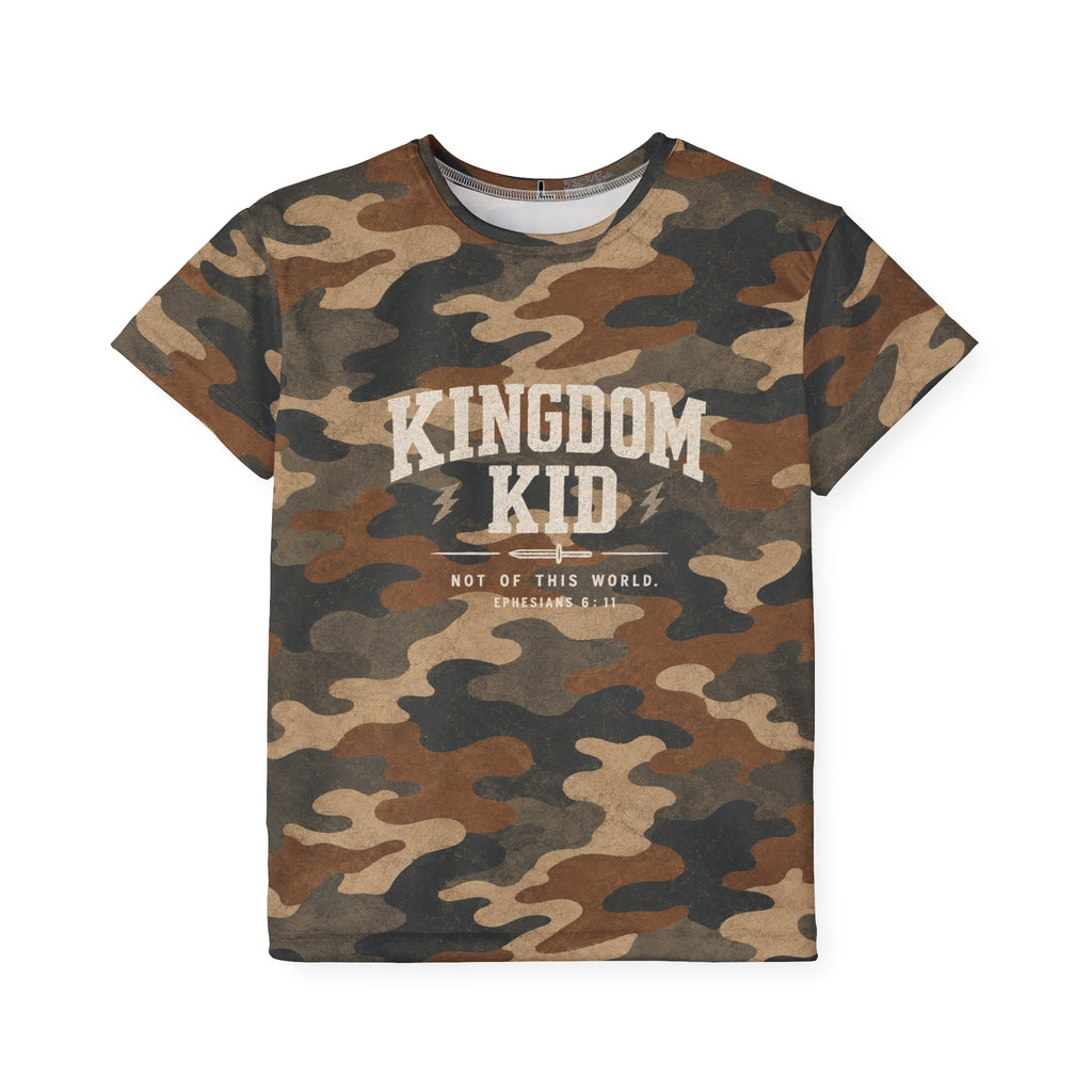 Kids Camo Sports Jersey - All-Over Print Comfortable Athletic Tee