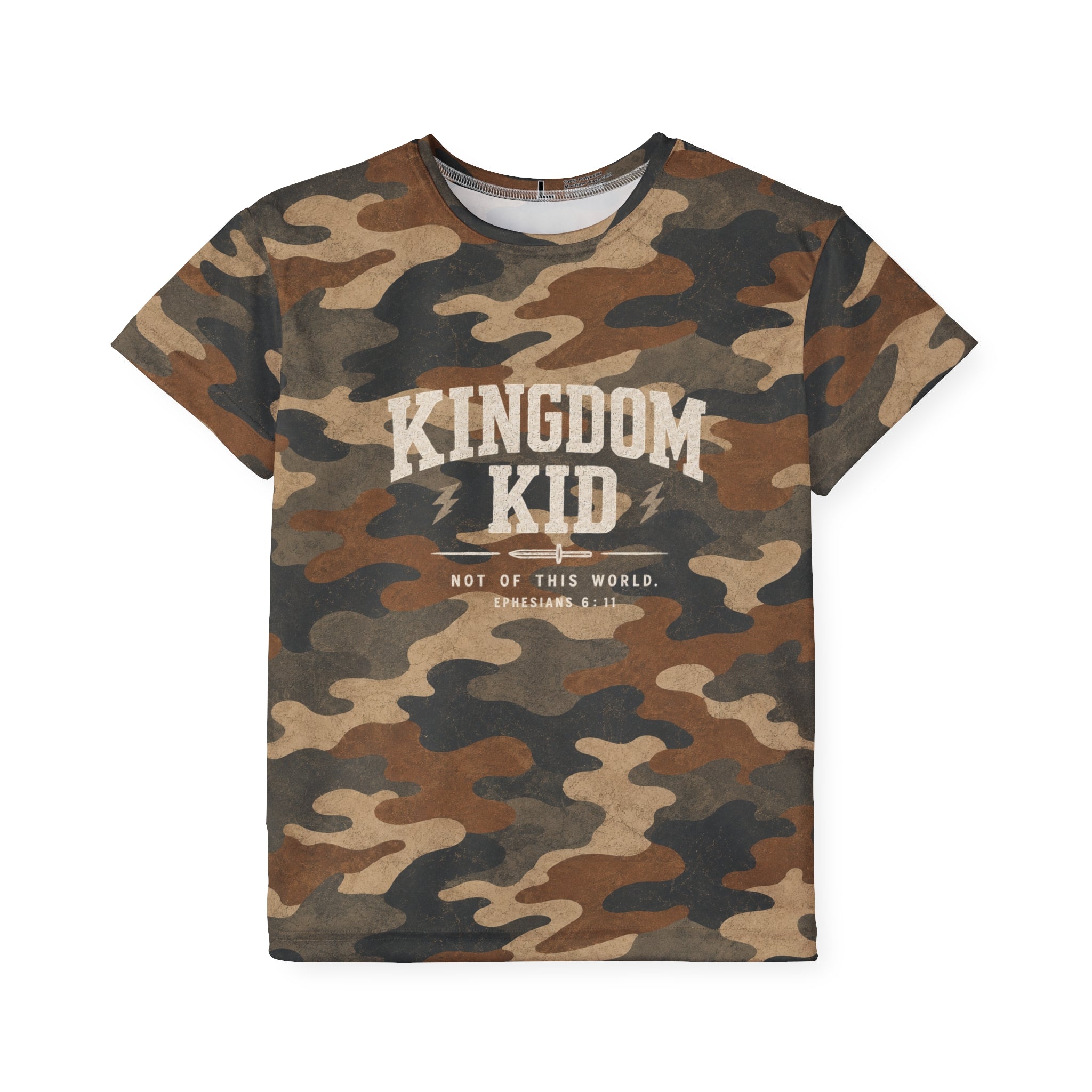 Kids Camo Sports Jersey - All-Over Print Comfortable Athletic Tee