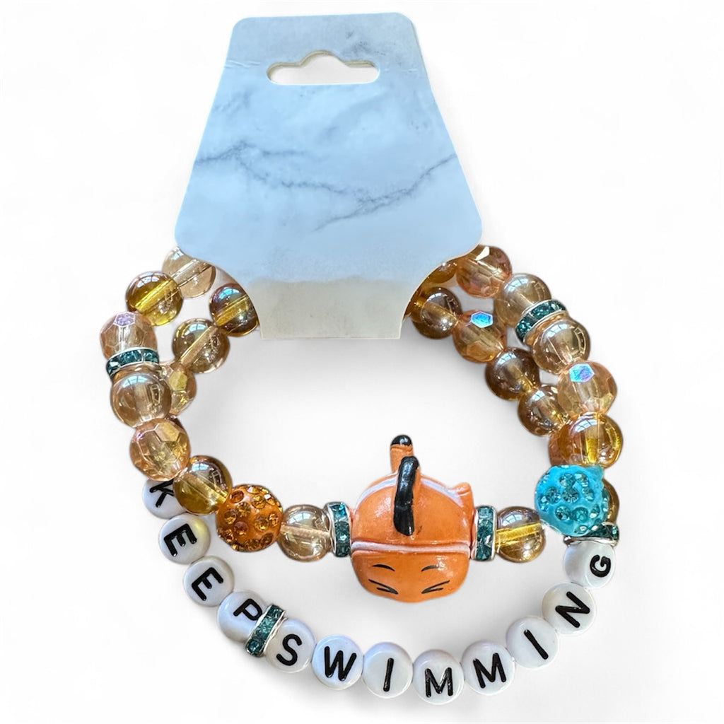 Keep Swimming Bracelet Stack