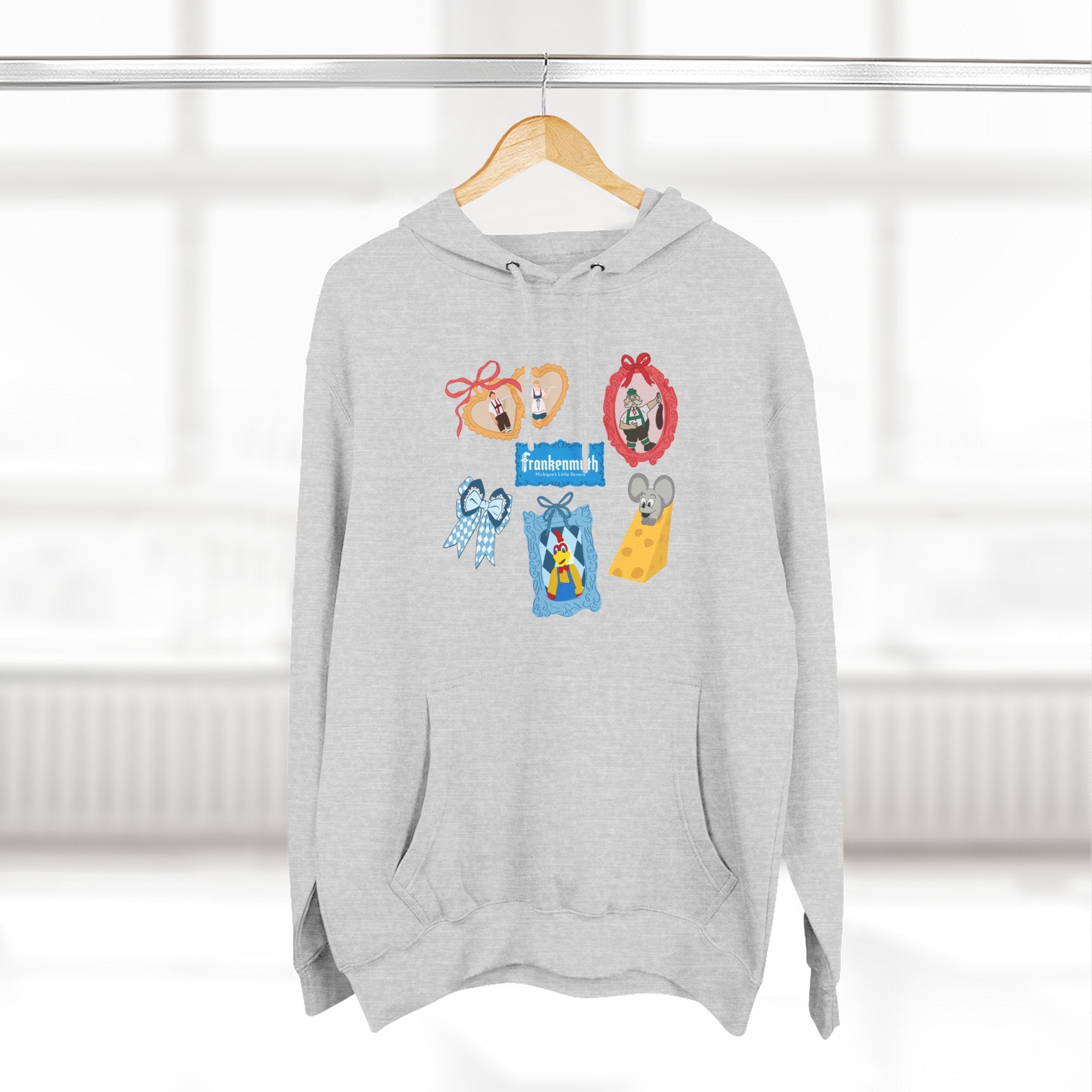 Cute Three-Panel Fleece Hoodie for Cozy Days