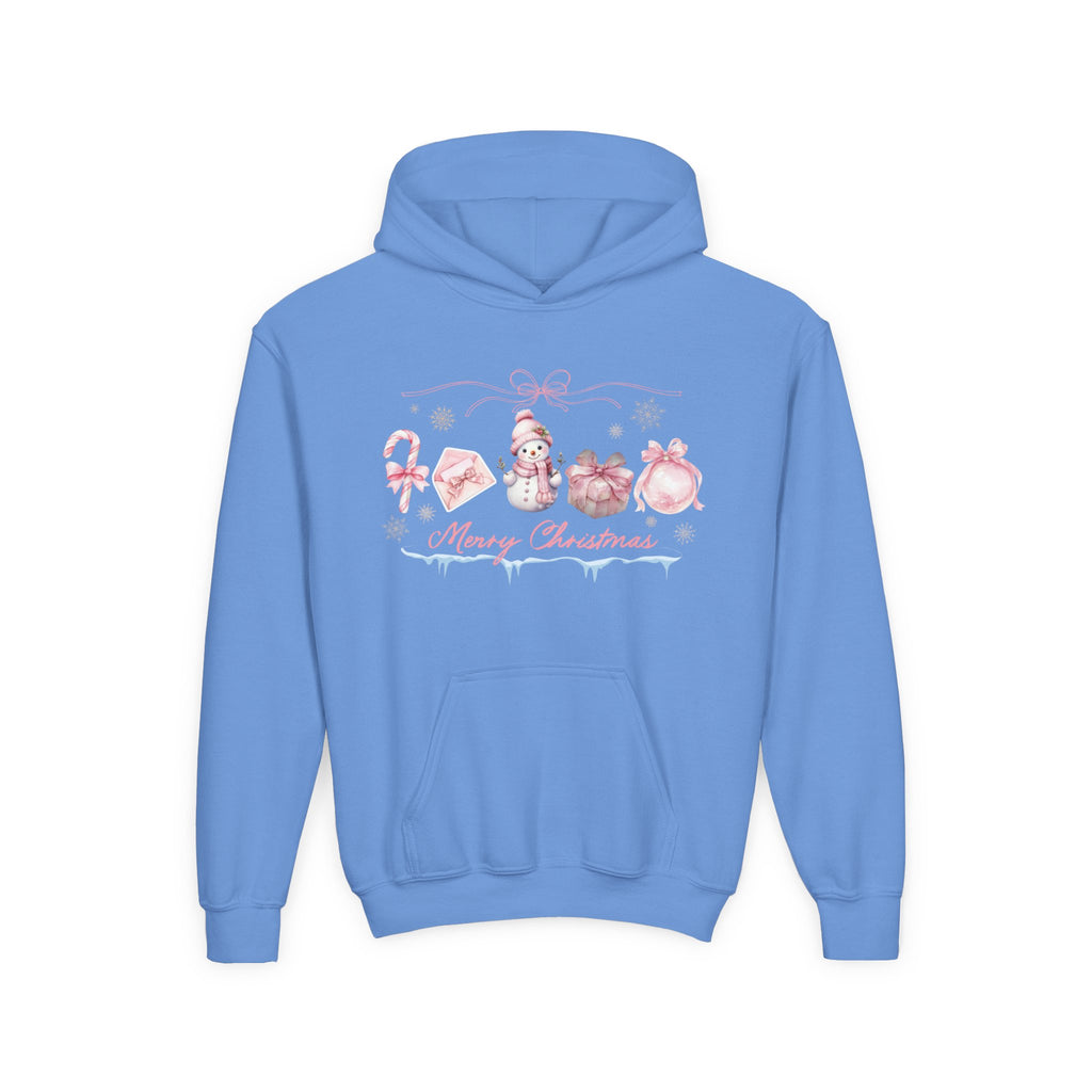 Pink Merry Christmas Youth Hoodie