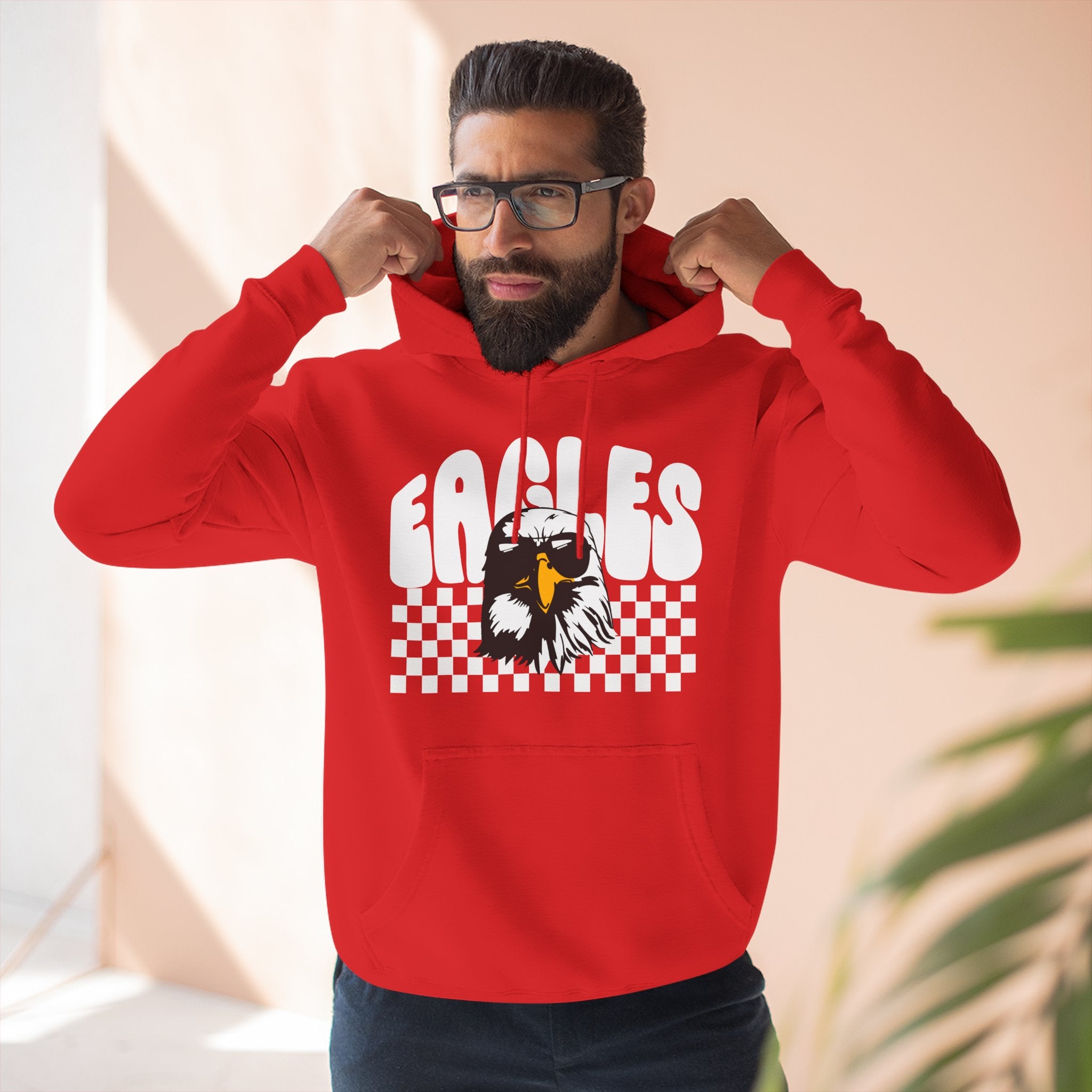 Retro Eagles Fleece Lined Hoodie