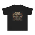 Run On Holy Ghost Motorcycle Youth Tee — Vintage Christian Biker Shirt