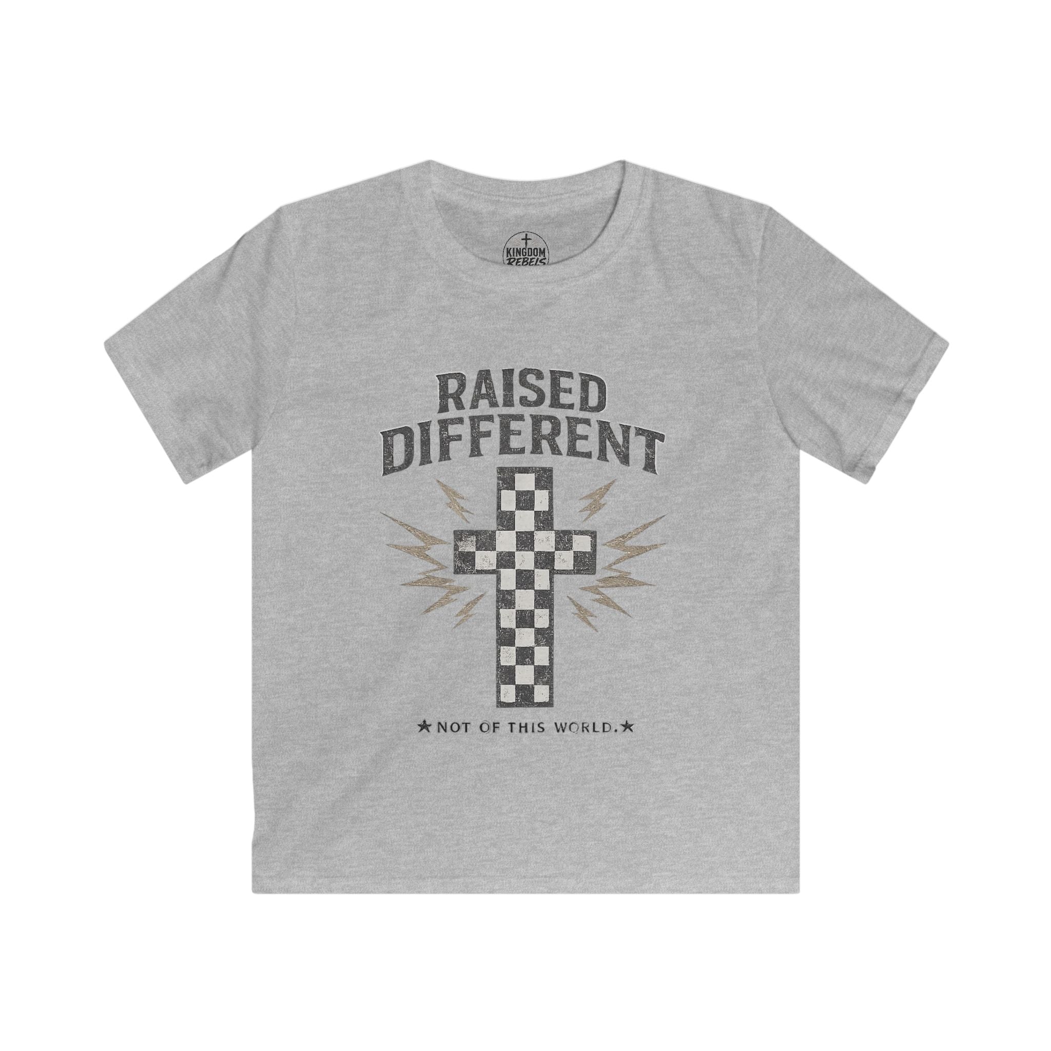 "Raised Different" Checker Cross Graphic