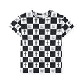Kids Jersey — Black & White Checker Crosses “Jesus King” All-Over Print