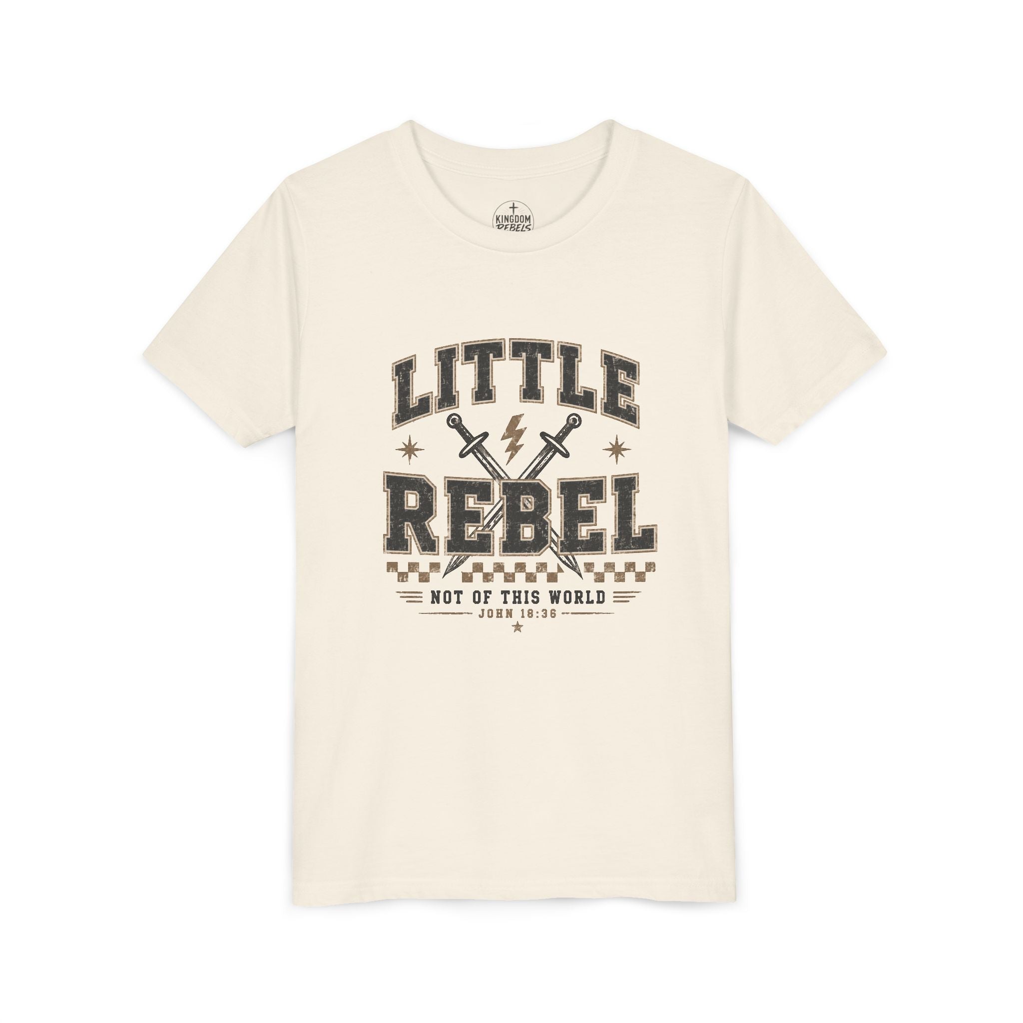 Youth Tee — "Little Rebel" Graphic Shirt (Kids' Casual Vintage Western Style)